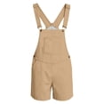 thumbnail image 5 of Overall Shorts for Men Stretchy Solid Color Romper Work Jumpsuits Khaki XXXL, 5 of 6