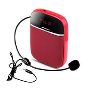 Portable Voice Amplifier for Teachers with Wired Microphone Headset Waistband Rechargeable BT Speaker Support Music TF Card for Classroom Meeting Training Tour Guides Promotions Singing