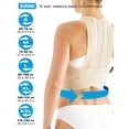 thumbnail image 3 of Neo G Clavicle Brace - Back Support For Posture Correction, Early Kyphosis, Rounded Shoulders, Pain Relief, Muscular Aches, Rehab - Fully Adjustable - Class 1 Medical Device - Small - Tan, 3 of 5
