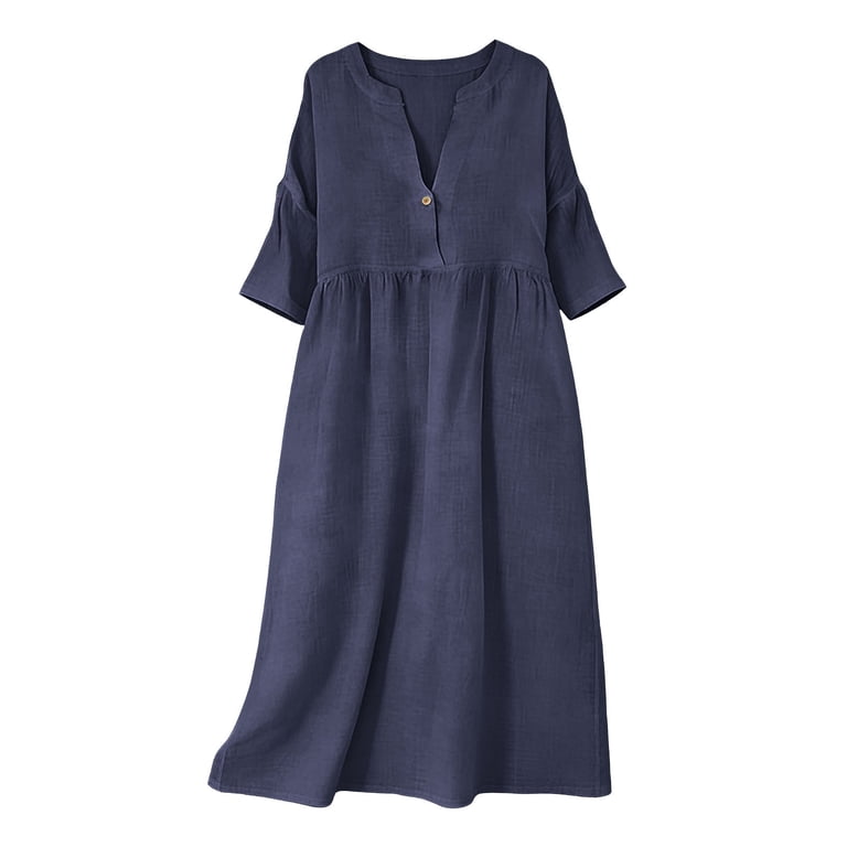 navy blue dresses for ladies Amazon.com: OFEEFAN Casual Dress Womens Maxi Dresses Tiered Dress Long  Summer Dress Navy Blue XL : Clothing, Shoes & Jewelry