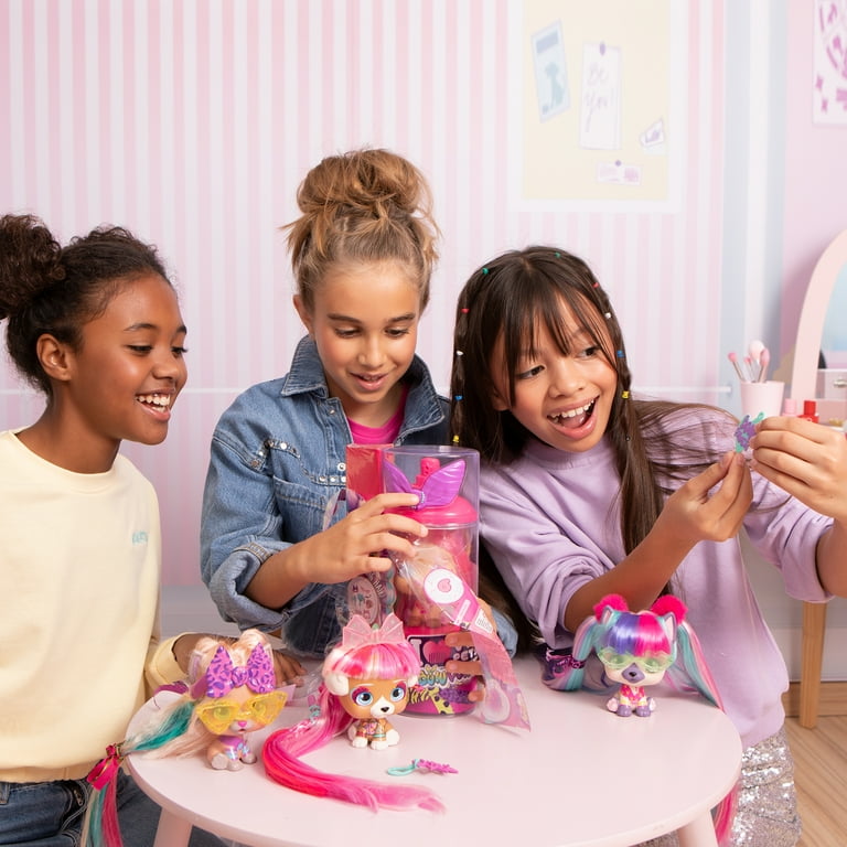 VIP PETS Mini Fan Bow Power S5 Coco, Bambola Cane Collezionabile Con Capelli Lunghi 30cm E Accessori, Gioco Creativo Per Bambine +3 Anni
