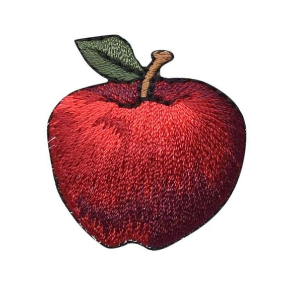 Small Red Apple - Fruit/Food - Iron on Applique/Embroidered Patch