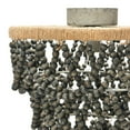 thumbnail image 3 of Creative Co-Op 3-Tier Draped Wood Bead Semi-Flush Mount Chandelier, Dark Gray, 3 of 7