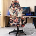 thumbnail image 4 of XYZCANDO Hippie Flower Gaming Chair Cover Gaming Chair Cover Set Dust-Proof Protector Machine Washable Turtle Non-Skid Stretch Fabric Keeps Your Chair Cool and Clean, 4 of 7