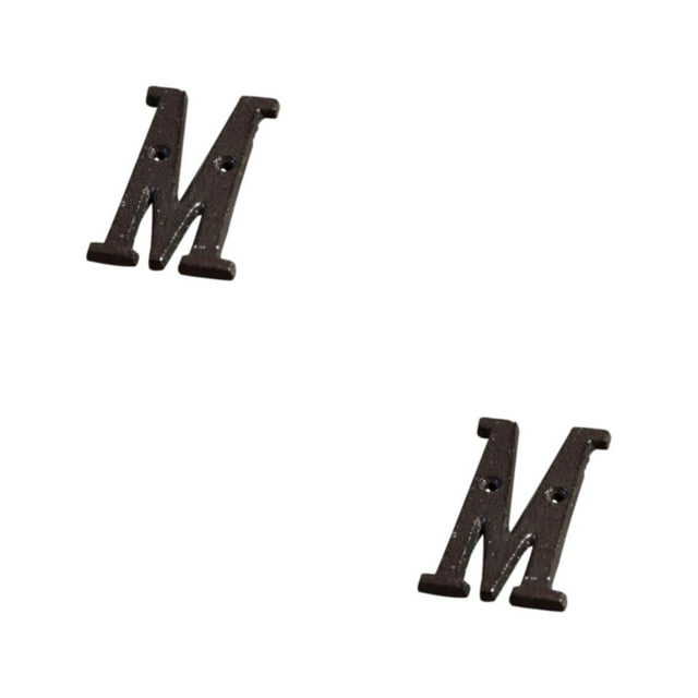 Transemion Durable And Rustproof Metal House Number Plaque For Stylish Door Decoration B17--M 2Set