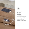 thumbnail image 6 of Bowery Hill Modern / Contemporary Leather Brown Power Reclining Sofa, 6 of 7