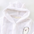 thumbnail image 4 of Gibobby Kids Coral Fleece Bathrobe,Soft Plush Hooded Robe with Adjustable Belt Cute Print for Boys Girls Toddlers 12M-12Y,Warm Loungewear Shower Robe Kids Toddler Pajamas,White,Size 9-10T, 4 of 6