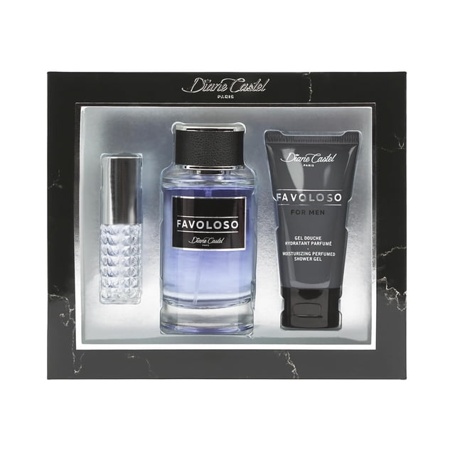 Set de Regalo Diane Castel Favoloso Perfume Madera Marina 3 piezas para Hombre
