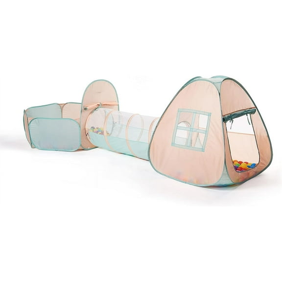 UTEX 3 in 1 Pop Up Kids Play Tent with Tunnel and Ball Pit for Kids