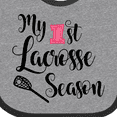 thumbnail image 4 of Inktastic My 1st Lacrosse Season Girls Baby Bib, 4 of 4