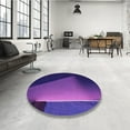 thumbnail image 3 of Ahgly Company Indoor Square Patterned Purple Plum Purple Area Rugs, 6' Square, 3 of 6