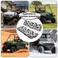 thumbnail image 4 of FKELYI Black Cow Print UTV Seat Cover Waterproof Powersports Seats Covers Anti-Dust Mule Bench Seat Cover Compatible with Mule SX 2017-2023 Interior Decor, 4 of 7