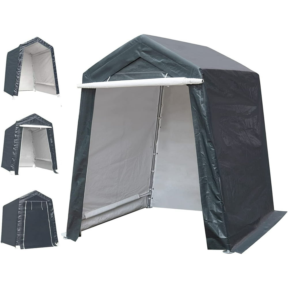 Storage Sheds for Outdoor Motorcycle Carport 6x8x7 Ft Bike Storage Shed