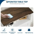 thumbnail image 3 of Mueble organizador independiente con puertas y cajón, armario de baño estilo rústico, estructura de madera resistente y solución de almacenamiento para espacios pequeños, color blanco, 3 of 6