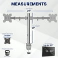 thumbnail image 6 of VIVO Gray Dual Monitor Desk Mount Stand, Fits Computer Screens up to 30", 6 of 7