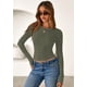 thumbnail image 4 of Camiseta PRETTYGARDEN 2025 de punto acanalado ajustada de manga larga XL, 4 of 8
