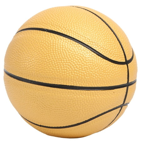 

Inflatable Desktop Basketball Toy Mini Size PU Basketball Parent-Child Interactive Basketball Game Toy for Home School (Golden 13CM Diameter)