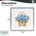 thumbnail image 4 of Stupell Industries Shabby Chic Pretty Blue Hydrangea Picnic Basket Gray Framed Print Under Glass, 16 x 16, by Petals Prints Design, 4 of 8