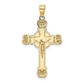 thumbnail image 5 of Auriga Fine Jewelry 14K Yellow Gold Crucifix Cross W/ Sunburst Charm for Women (L - 38mm, W - 22mm), 5 of 6