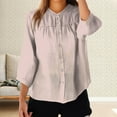 thumbnail image 2 of Jxximdong Button-up Shirts for Women Linen Shirts 2025 Cotton Summer Retro Embroidered Boho Tops Casual Trendy Vacation Blouse Spring Tops, 2 of 4