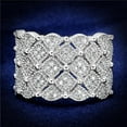 thumbnail image 1 of Women Rhodium 925 Sterling Silver Ring with AAA Grade CZ in Clear - Size 5, 1 of 1
