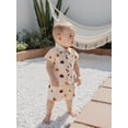 thumbnail image 4 of BemeyourBBs Boys Halloween Outfits Pumpkin Print Button T-Shirt and Elastic Shorts, 4 of 9