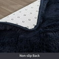 thumbnail image 2 of Homhougo—8' x 10' Fluffy Area Rug Extra Large Shag Rug for Living Room Bedroom Play Room Shaggy Rug Furry Floor Rugs Carpets, Dark Navy Blue, 2 of 7