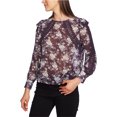 thumbnail image 1 of Blusa de jersey con inserción de encaje 1.STATE para mujer púrpura M Pullover, 1 of 1