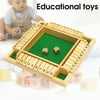 Yaman Shut The Box Wooden Mathematic Traditional Pub Board Dice Game Travel 4 Players