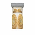 thumbnail image 2 of Ambesonne Geometric Fitted Sheet & Pillow Sham Set, Symmetrical Seashells, Full, Cream White, 2 of 3