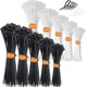 thumbnail image 1 of Cinchos de Plastico Autobloqueantes, Bridas de Plastico para Electricidad, Cintillos de Plástico Nylon para Oficina, Hogar, Exteriores (Blanco+Negro), 1 of 4