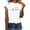 White womens tops, variant on Pimelu Summer Tops for Women 2024 Trendy Tops for Women Womens Cute Tops Fashion ECG Graphics Print Basic Fit Tees Shirts Summer Ladies Round Neck Short Sleeve Comfy Blouses