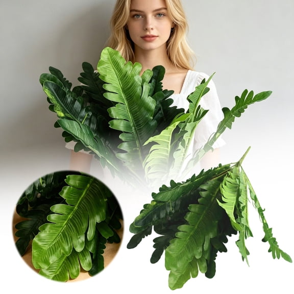 2Pcs Artificial Zebra , 19.6" Zebra Leaf Spray, Aphelandra Squarrosa with Green & Yellow Stripes, Maintenance Free Greenery for Home Office Table Centerpiece