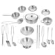 thumbnail image 4 of FELTECHELECTR 1 juego de 16 utensilios de cocina de acero inoxidable, cucharas, palillos, utensilios de cocina, suministros de cosplay para niños, manualidades para el hogar (plata), 4 of 7