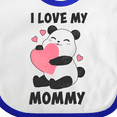 thumbnail image 4 of Inktastic I Love My Mommy with Panda Illustration Boys or Girls Baby Bib, 4 of 4