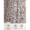 thumbnail image 6 of Sheer Curtains 45 Inch Length, Purple Floral Semi Sheer Curtains Light Filtering Window Treatment, Spring Plants Flowers Vintage Rustic Privacy Voile Drapes for Living Room Bedroom 52x45 Inch, 6 of 7