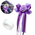 thumbnail image 1 of 6PCS Wedding Car Flower Artificial Ribbon Flower Wedding Car Decor with Tape, 1 of 10