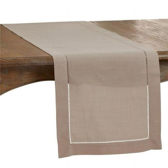 Saro Lifestyle Table Runner With Hemstitched Border