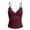 Z-Red148, variant on CAIVO Womens Lace Trim Tank Tops With Built In Bra Sleeveless V Neck Top Spaghetti Strap Slim Fit Comfortable Seamless Soft Layering Casual Camisole