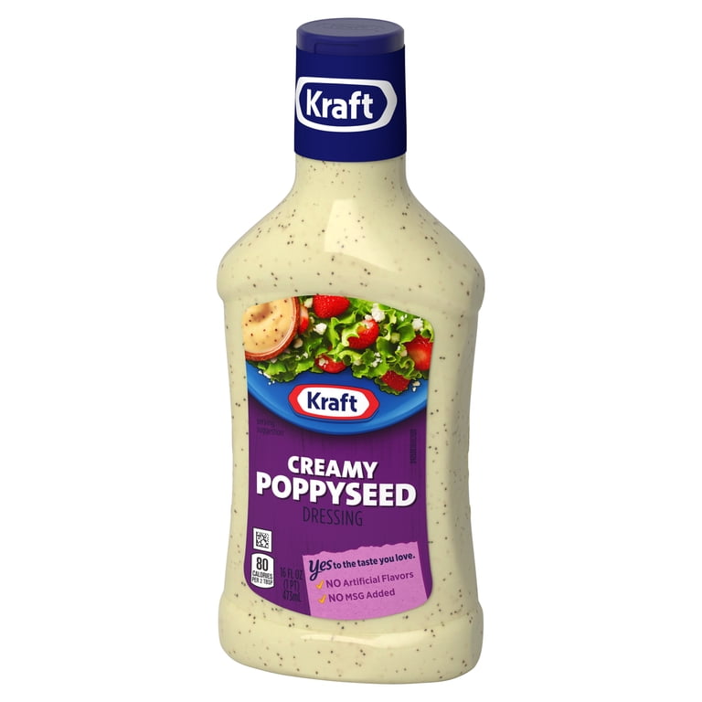 Kraft Creamy Poppyseed Dressing, 16 fl oz Bottle with Rich Flavor - Walmart.com Kraft Creamy Poppyseed Dressing, 16 fl oz Bottle with Rich Flavor - Walmart.com