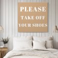 thumbnail image 4 of Khaki Letter Wall Art Painting on Canvas, Modern Minimalist White Text Striped Canvas Art Home Prints Wall Art Framed Modern Artwork for Living Room Bedroom Wall Decor 8x8in, 4 of 9
