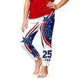 thumbnail image 3 of Girls Pants Kids 250Th Anniversary Independence Day Print Athletic Trousers Blue 3-4 Years, 3 of 5