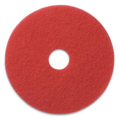 Americo® Buffing Pad, 13" Diameter, Red, 5/Carton 404413