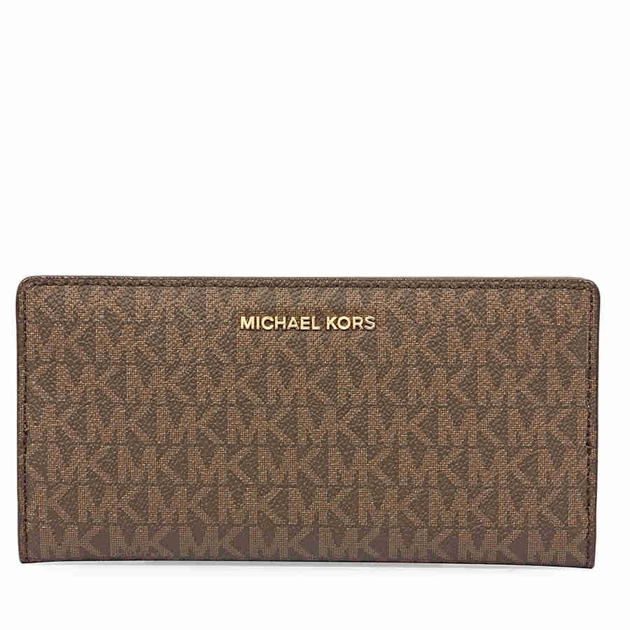 michael michael kors logo slim wallet