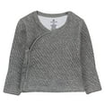 thumbnail image 1 of Kimono en Coton Biologique Matelassé à Encolure Latérale, Gris Chiné, 6-9 Mois, 1 of 1