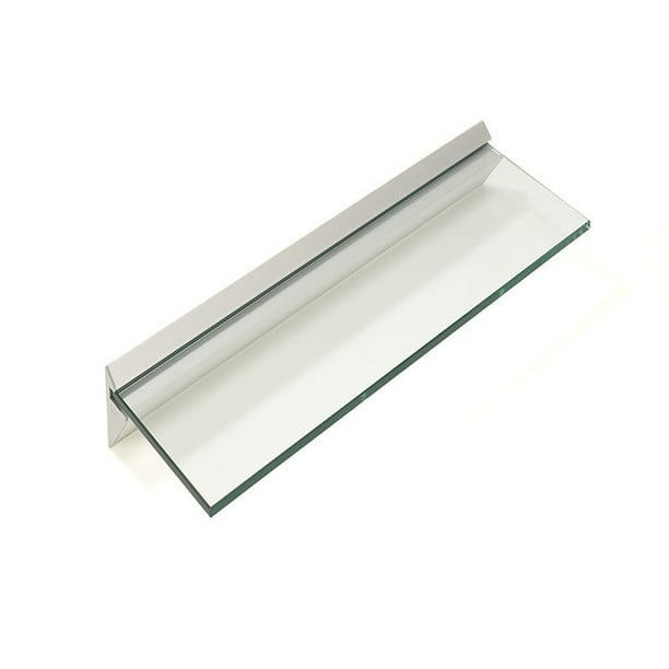 Wallscapes Capri 8" x 24" Clear Glass Shelf Kit (Pack of 4) Walmart