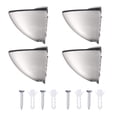 thumbnail image 4 of 4Pcs Stainless Steel Adjustable Glass Shelf Supports with Screws (Silver), 4 of 8