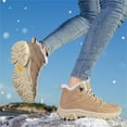 thumbnail image 4 of YOURDIARY Womens Mens Winter Hiking Shoes Comfortable Warm Anti-Slip Durable Snow Boots Plush, 4 of 9
