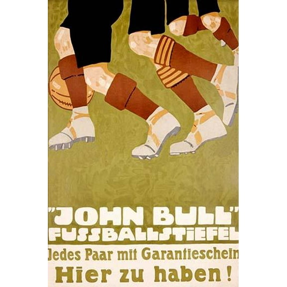 John Bull Fussballstiefel-Fine Art Canvas Print (20" x 30")