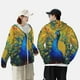 thumbnail image 4 of Fotbe Peacocks Chaqueta con Protección Solar UPF 50+ para Hombre y Mujer, Camisa con Capucha y Bolsillos-Medium, 4 of 7